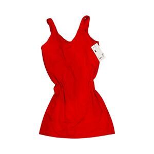 Athleta Transcend Dress Red NWT Medium Tennis Golf Travel Bodysuit Pockets